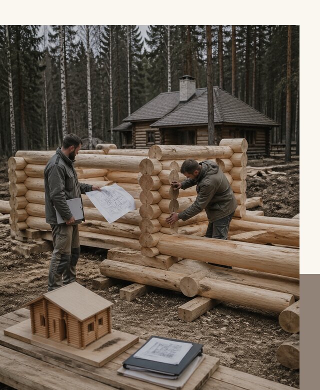 Проектирование и строительство домов из бревна в Выксе